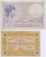 Franciaország 1928. 5Fr + Nancy Kereskedelmi Kamara 1918. 2Fr Szükségpénz T:III-,IV Ly.,... - Non Classés