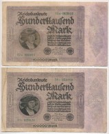 Németország / Weimari Köztársaság 1923. 100.000M (5x) T:III,III-
Germany / Weimar... - Unclassified