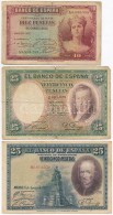 Spanyolország 1928. 25P + 1931. 25P + 1935. 10P T:III,III-
Spain 1928. 25 Pesetas + 1931. 25 Pesetas + 1935.... - Non Classificati