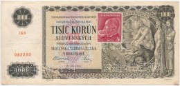Szlovákia 1940. 1000K 'SPECIMEN' Perforációval és Piros 'CESKOSLOVENSKO'... - Non Classificati