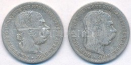 Ausztria 1898-1899. 1K Ag 'Ferenc József' (2x) T:2-,3 K. Austria 1898-1899. 1 Corona Ag 'Franz Joseph' (2x)... - Non Classificati