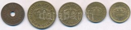 Jugoszlávia 1938. 25p Br + 50p Al-Br (2x) + 1D Al-Br + 2D Al-Br T:2
Yugoslavia 1938. 25 Para Br + 50 Para... - Non Classificati