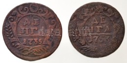 Orosz Birodalom 1735-1753. Denga (1/2k) Cu (2x) T:2-,3
Russian Empire 1735-1753. Denga (1/2 Kopek) Cu (2x)... - Non Classificati