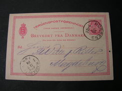 Karte Horsens Nach  Magdeburg 1884 - Postal Stationery