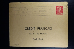 France: Enveloppe Muller  15 F   Type B5 C  Crédit Francais - Standard Covers & Stamped On Demand (before 1995)