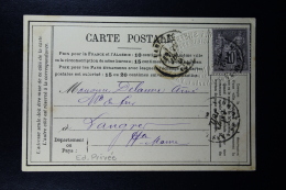 France: Carte Postal  Privée 1880 A. Burton & Fils. Paris A Langre - Voorloper Kaarten