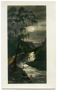 LAKE DISTRICT : MOONLIGHT - BORROWDALE, THE BIRCHES (ABRAHAM'S SERIES) - Borrowdale