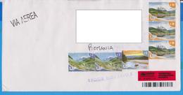 REGISTERED LETTER STAMPS MOUNTAIN SCENARY ARGENTINA SENT ROMANIA - Briefe U. Dokumente