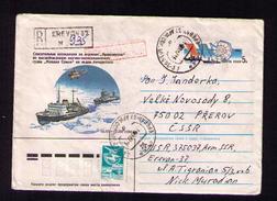 Polar Ships Bateaux CCCP 1986 Boats Cover Postal Stationery Sp4397 - Polar Ships & Icebreakers