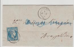 Greece 1873 Entire Folded Letter Fr. 20 Lepta LHH Canc. ATHENS To Atalanti - Lettres & Documents