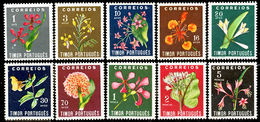 !										■■■■■ds■■ Timor 1950 AF#275-284** Tropical Flowers Complete Set (x0601) - Timor