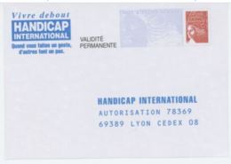 France PAP Réponse Luquet RF 0204162  Handicap International - Listos Para Enviar: Respuesta /Luquet