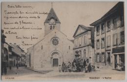 Grandson - L'Eglise - Animee - Cachet: Champagne - Phototypie No. 2395 - Champagne