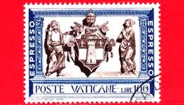 VATICANO - Usato - 1960 - Opere Di Misericordia - ESPRESSO - Stemma Di Giovanni XXIII E Figure - 100 L. - Priority Mail