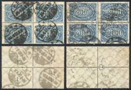 Michel 253a + 253b, Blocks Of 4 With Nice PERFINS, Fine Quality! - Andere & Zonder Classificatie