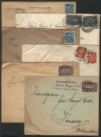 6 Covers Used In 1923 With Varied INFLA Postages, One Of Them With Stamps With Commercial PERFIN, One With Minor... - Autres & Non Classés