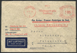 Airmail Cover With Meter Postage For 1.85Mk., Sent From Hamburg To Argentina On 13/MAR/1931 Via France... - Other & Unclassified