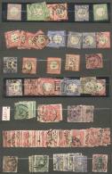 Accumulation Of Hundreds And Hundres Of Stamps In Old Stockbook, From 1872 To 1920 Approx. Most Of The Stamps Are... - Andere & Zonder Classificatie