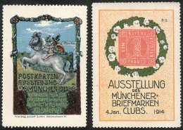 2 Old Cinderellas Of Philatelic And Postcard Expositions, Very Nice! - Andere & Zonder Classificatie