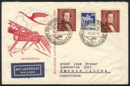 Airmail Cover Sent To Argentina On 16/JUN/1951 With Very Good Postage, Excellent Quality! - Otros & Sin Clasificación