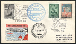 9/JA/1973 Tourist Cruises To Antarctica, FIRST TRIP Of The Cruiser Libertad, With Special Handstamps And Postmark... - Autres & Non Classés