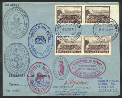 Cover Franked With Official Stamps Sent From "Islas Orcadas Del Sur" To PARAGUAY On 15/DE/1961, With Transit... - Sonstige & Ohne Zuordnung