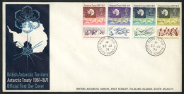 Sc.39/42, 1971 Antarctic Treaty 10 Years, Cmpl. Set Of 4 Values On FDC Covers With Cancel Of SIGNY ISLAND - SOUTH... - Autres & Non Classés