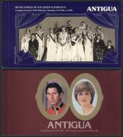 Sc.627a, 1981 Royal Wedding, 2 Booklets With Self-adhesive Stamps, Excellent Quality! - Antigua En Barbuda (1981-...)