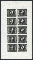 GJ.17 (Sc.10), Reprint In Mini-sheet Of 10 Examples, Excellent Quality! - Buenos Aires (1858-1864)