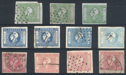 Lot Of 11 Genuine Cabecitas But With Defects, Some With Very Good Appearance. Catalog Value US$480, Good... - Buenos Aires (1858-1864)