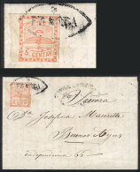 Entire Letter Dated Paraná 15/AP/1859, With Very Long Text In French (3 Pages), Sent To Buenos Aires,... - Storia Postale