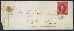 GJ.26, On Front Of Cover With Buenos Aires Cancel Of 29/FE/1868, Late Use, VF Quality! - Lettres & Documents