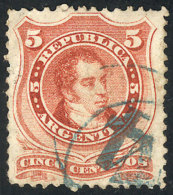 GJ.38, With Rare Blue Cancel Of MAILBOX "14", VF Quality! - Andere & Zonder Classificatie