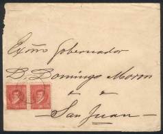 GJ.179, Pair Franking A Cover Sent To San Juan, Cancel Of "Estafeta Ambulante", VF! - Otros & Sin Clasificación