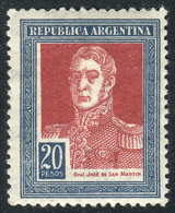 GJ.589 (Sc.356), 1923 20P. San Martín, High Value Of The Set, Superb, GJ Catalog Value US$100. - Sonstige & Ohne Zuordnung
