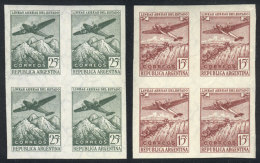 GJ.931P/2P (Sc.C53/4), 1946 LADE, Set Of 2 Stamps With Watermark, IMPERFORATE BLOCKS OF 4, Superb, Catalog Value... - Altri & Non Classificati