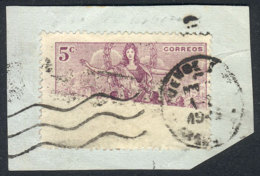 GJ.935 (Sc.553), On Fragment, Lower Part Of The Stamp Unprinted, Striking! - Other & Unclassified