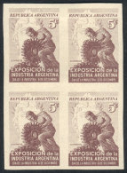 GJ.941 (Sc.559), 1946 Industry Day, TRIAL COLOR PROOF, Block Of 4 Of Excellent Quality, Rare! - Andere & Zonder Classificatie