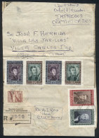 GJ.983/6, 1950 Centenary Of San Martín, Stamps From The Souvenir Sheet, Franking A Home-made Wrapper Sent... - Other & Unclassified