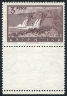 GJ.1050CJ, 3P. Nihuil Dam, WITH LABEL BELOW, Mint No Gum, VF Quality, Very Rare! - Other & Unclassified