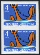 GJ.1391P (Sc.809), 1966 Merchant Marine, IMPERFORATE PAIR, Superb, GJ Catalog Value US$60. - Altri & Non Classificati