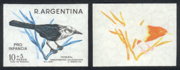 GJ.1403 (Sc.B49), 1967 Scarlet-headed Blackbird, 2 Imperforate PROOFS On Normal Paper With Gum And Watermark,... - Andere & Zonder Classificatie