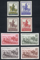 GJ.1405/1 (Sc.843/4), 1967 Battle Of Chacabuco, 4 TRIAL COLOR PROOFS Of Each Value, Imperforate On Normal Paper... - Otros & Sin Clasificación