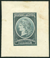 GJ.35/40, Año 1901, DIE PROOF Of The Adopted Design, Groundwork Of Crossed Lines, Printed By Cia.... - Servizio