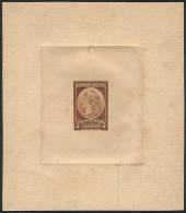 GJ.36, DIE PROOF Of 2c. Value In Chestnut Color (issued), Printed On Opaque Card, VF Quality, Very Rare! - Dienstmarken