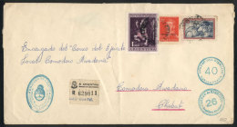 Registered Cover Sent From Curuzú Cuatiá To Comodoro Rivadavia On 4/SE/1957, With Combination Of... - Servizio