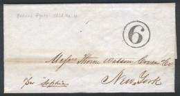 Complete Folded Letter Sent From Buenos Aires To New York On 31/MAY/1851, Carried By Steamship "Sophia", On Arrival... - Altri & Non Classificati