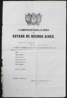 Guide Of Correspondence Sent From The General Post Office Administration Of The STATE OF BUENOS AIRES To That Of... - Otros & Sin Clasificación