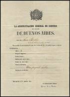 Guide Of Correspondence Sent From The General Post Office Administration Of The STATE OF BUENOS AIRES To That Of... - Otros & Sin Clasificación