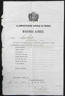 Guide Of Correspondence Sent From The General Post Office Administration Of The STATE OF BUENOS AIRES To That Of... - Autres & Non Classés